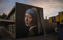 the girl with a pearl earring (after Vermeer) painted in New Zealand 
