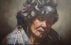 portrait of Ina te Papatahi ( after Goldie) painted in New Zealand 2012